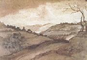 Landscape Pen drawing and wash (mk17) Claude Lorrain